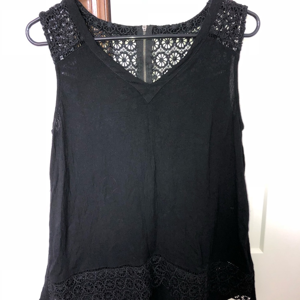 Long Flowy Black Tank Top
